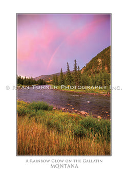 A Rainbow Glow on the Gallatin - Notecard