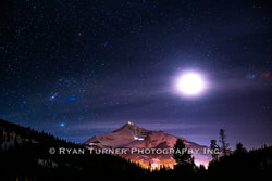 The Moon over Lone Peak at Night