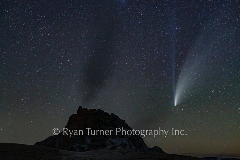 Comet Neowise in Yellowstone's Night Sky - 2020
