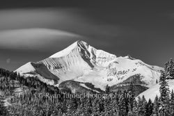 The Moon Aside Lone Mountain