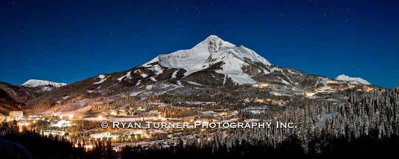 Lone Peak Under the Moonlight