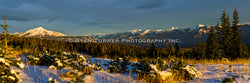 Glowing Lone Peak and the Spanish Peaks