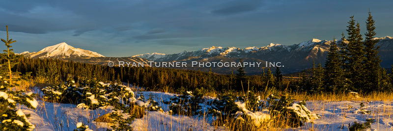 Glowing Lone Peak and the Spanish Peaks