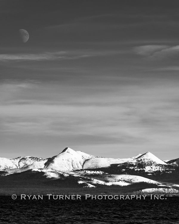 Moon Over Lake Yellowstone