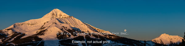 A Full Moon Between Lone and Fan Peaks 2/75 (13"x43")