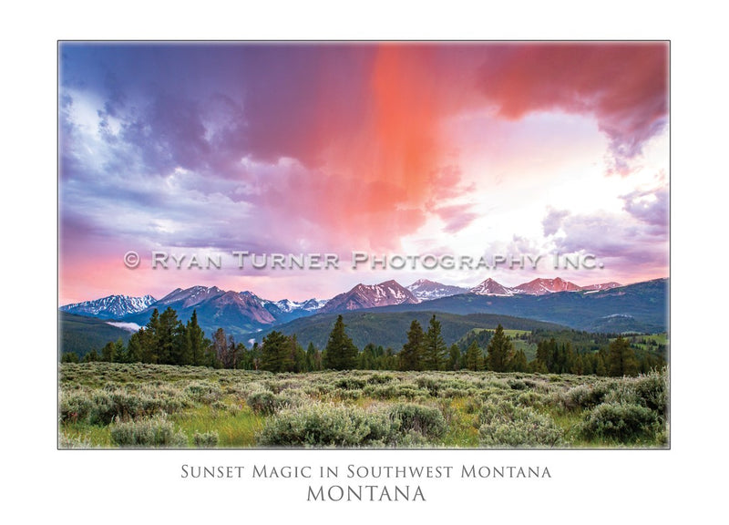 Sunset Magic in Southwest Montana - Notecard
